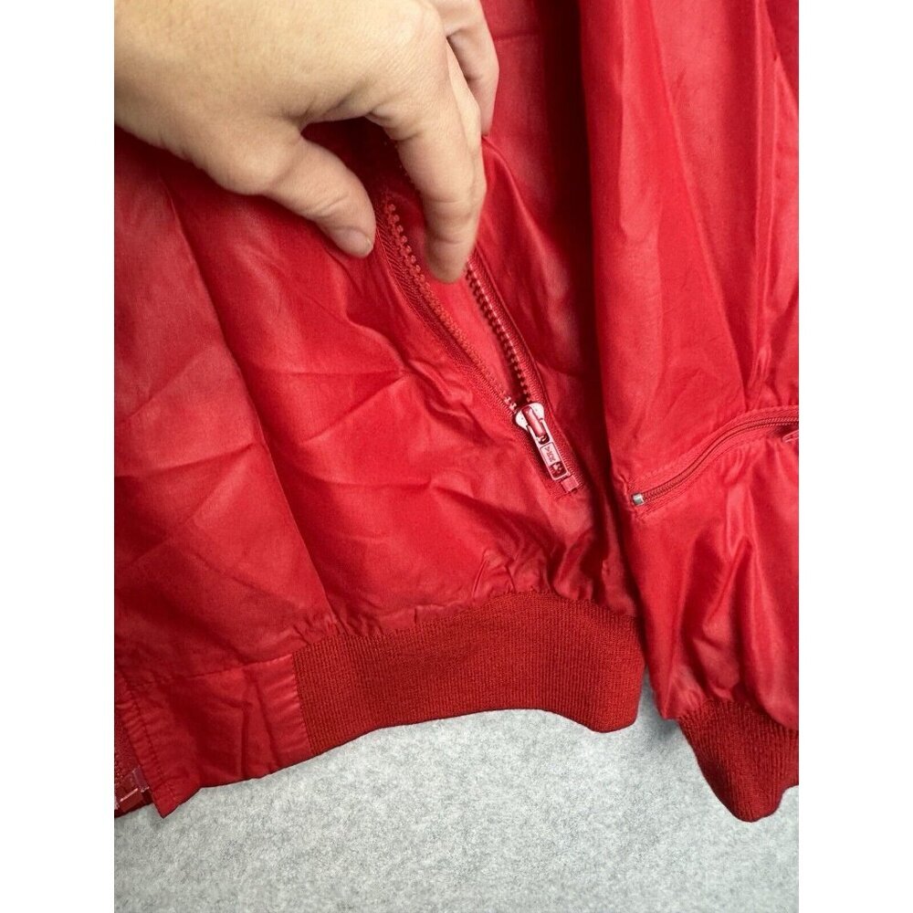 VTG Sawgrass Florida Golf‎ Country Club Rain Jacket M Izod Red Packable Hood EUC - Picture 5 of 16